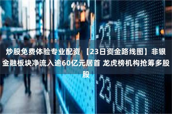 炒股免费体验专业配资 【23日资金路线图】非银金融板块净流入逾60亿元居首 龙虎榜机构抢筹多股